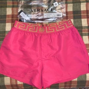 Small Pink Versace Swim Trunks